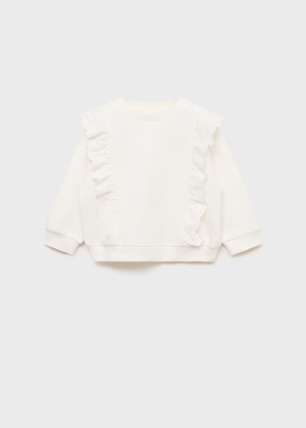 Ruffle detail sweatshirt - Off White