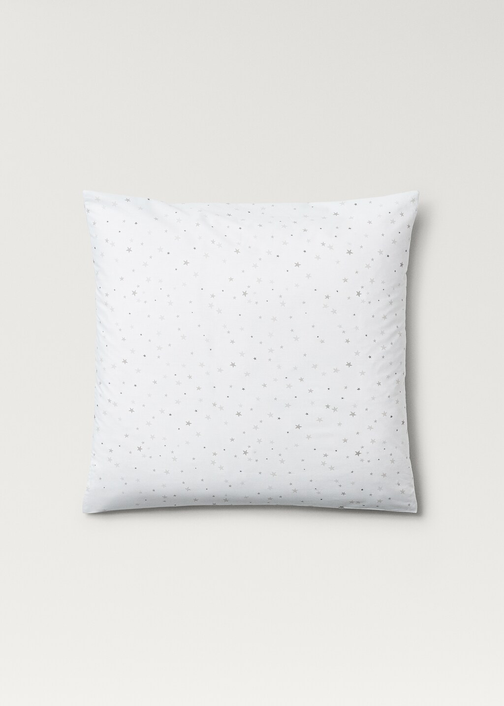 Cotton percale printed children's pillowcase 60x60 cm - Beige