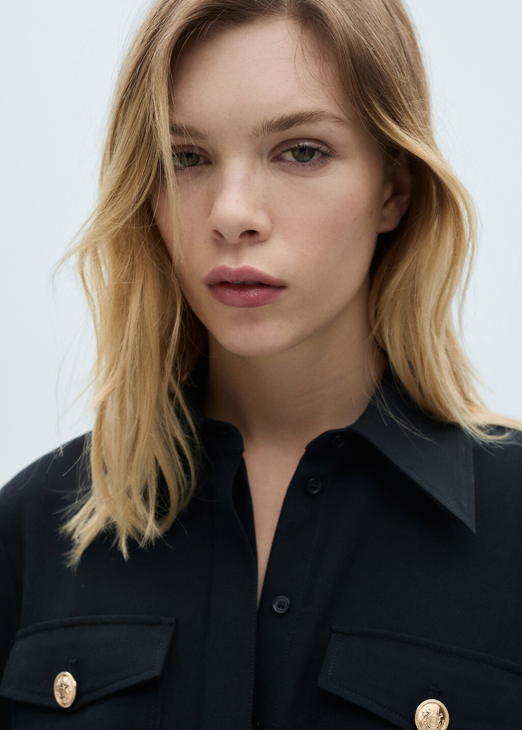 Straight-fit jumpsuit with belt - Dark Navy