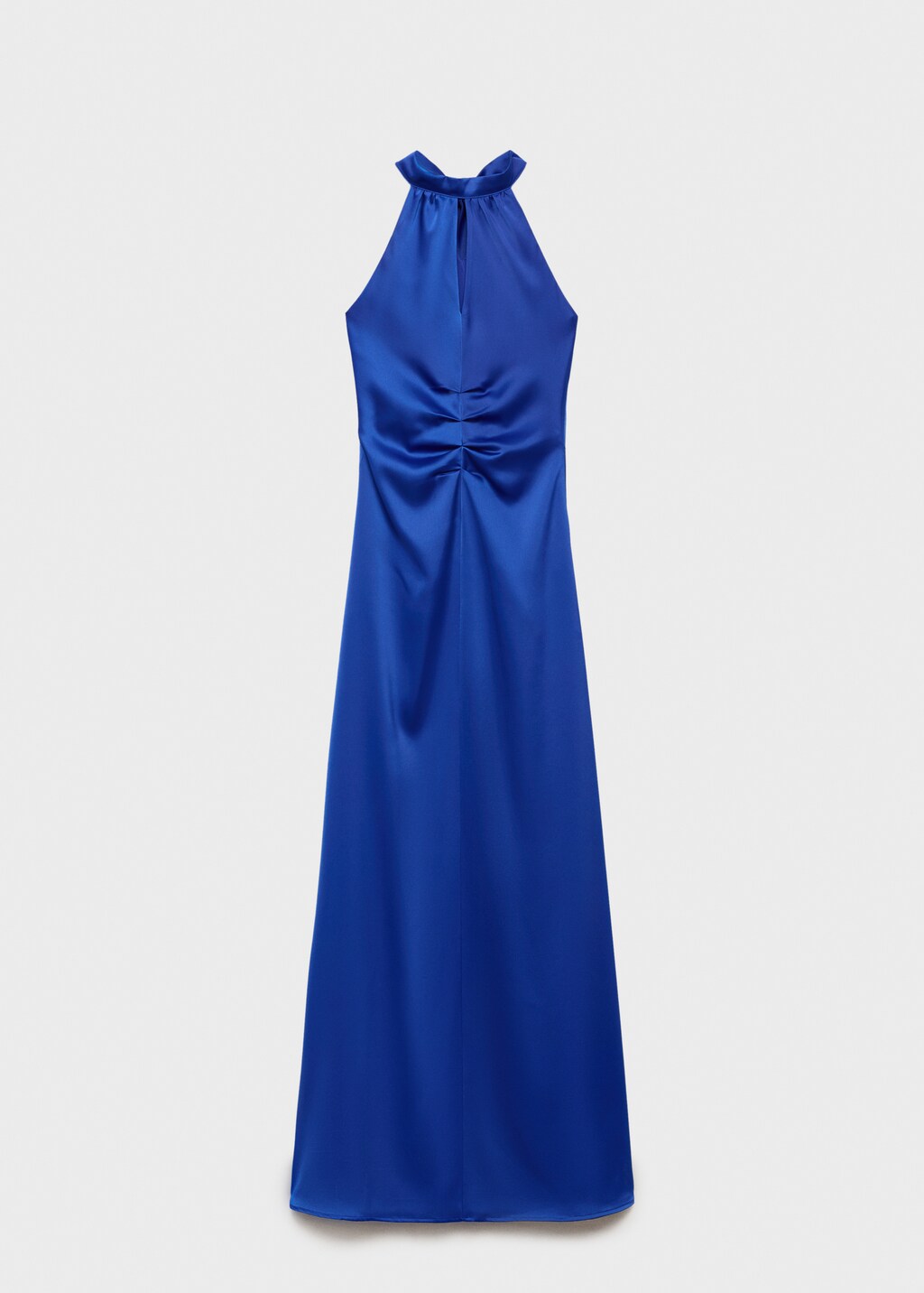 Long halter-neck dress - Vibrant blue
