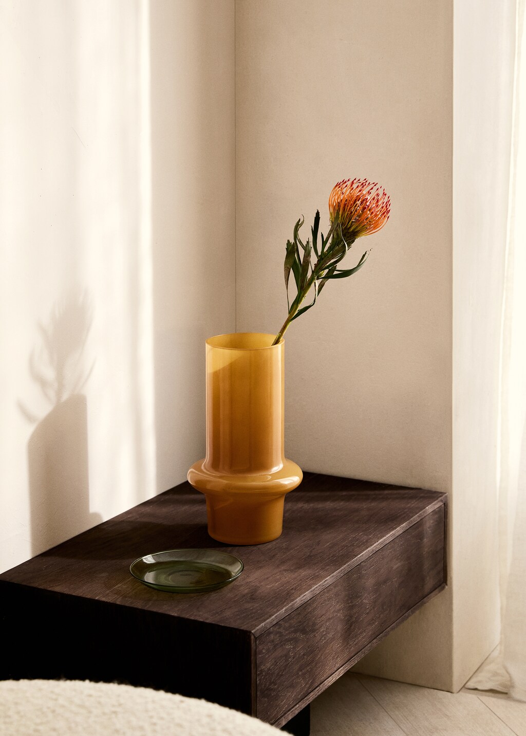 Cylindrical glass vase - Pink