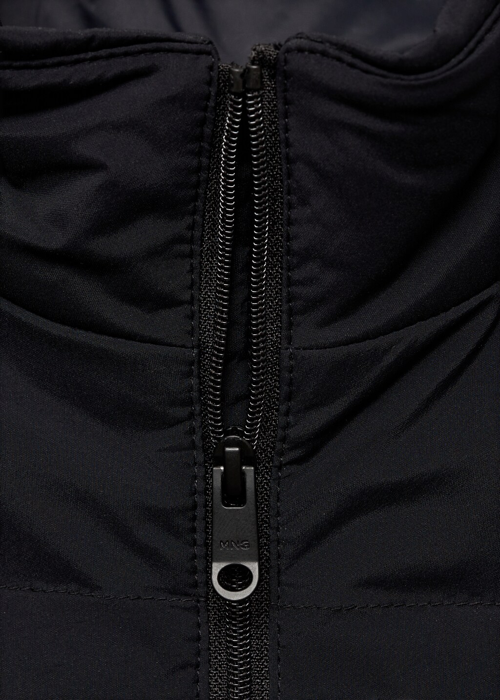 Quilted jacket with down and feather filling - Medium Brown