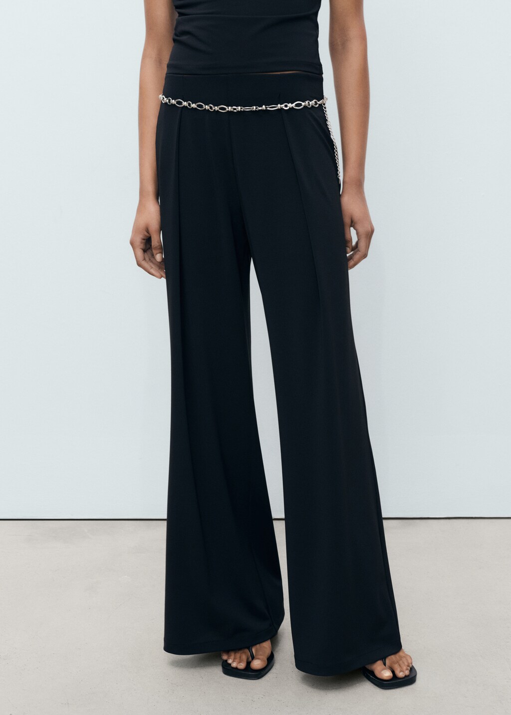 Godet palazzo trousers - Black