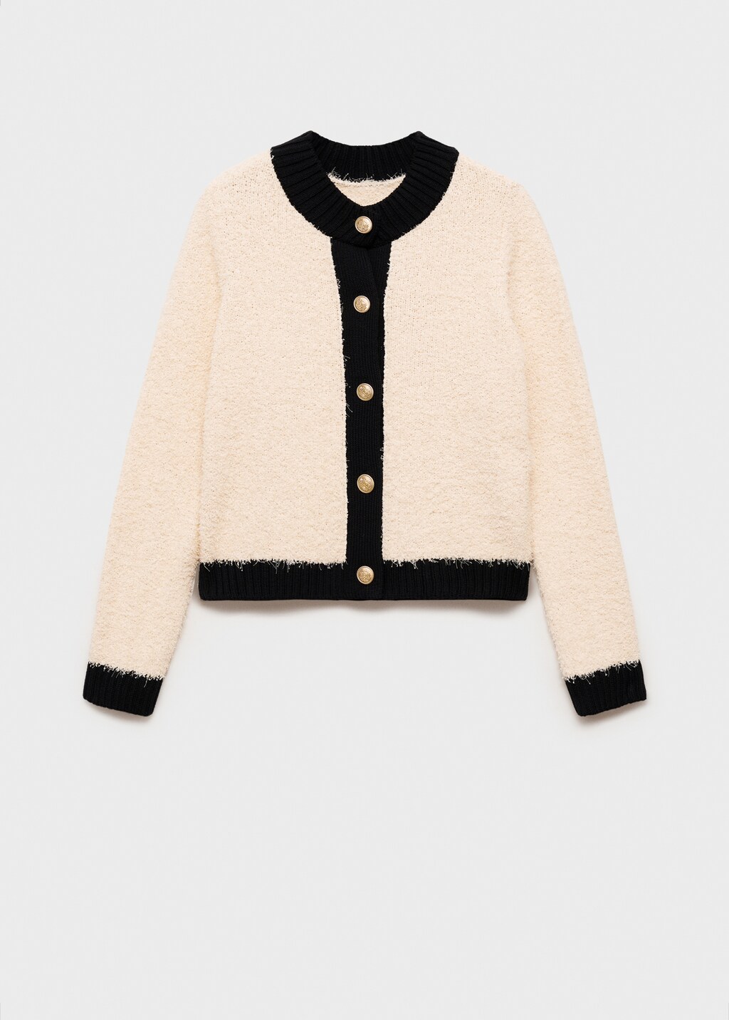 Contrasted buttons jacket - Ecru