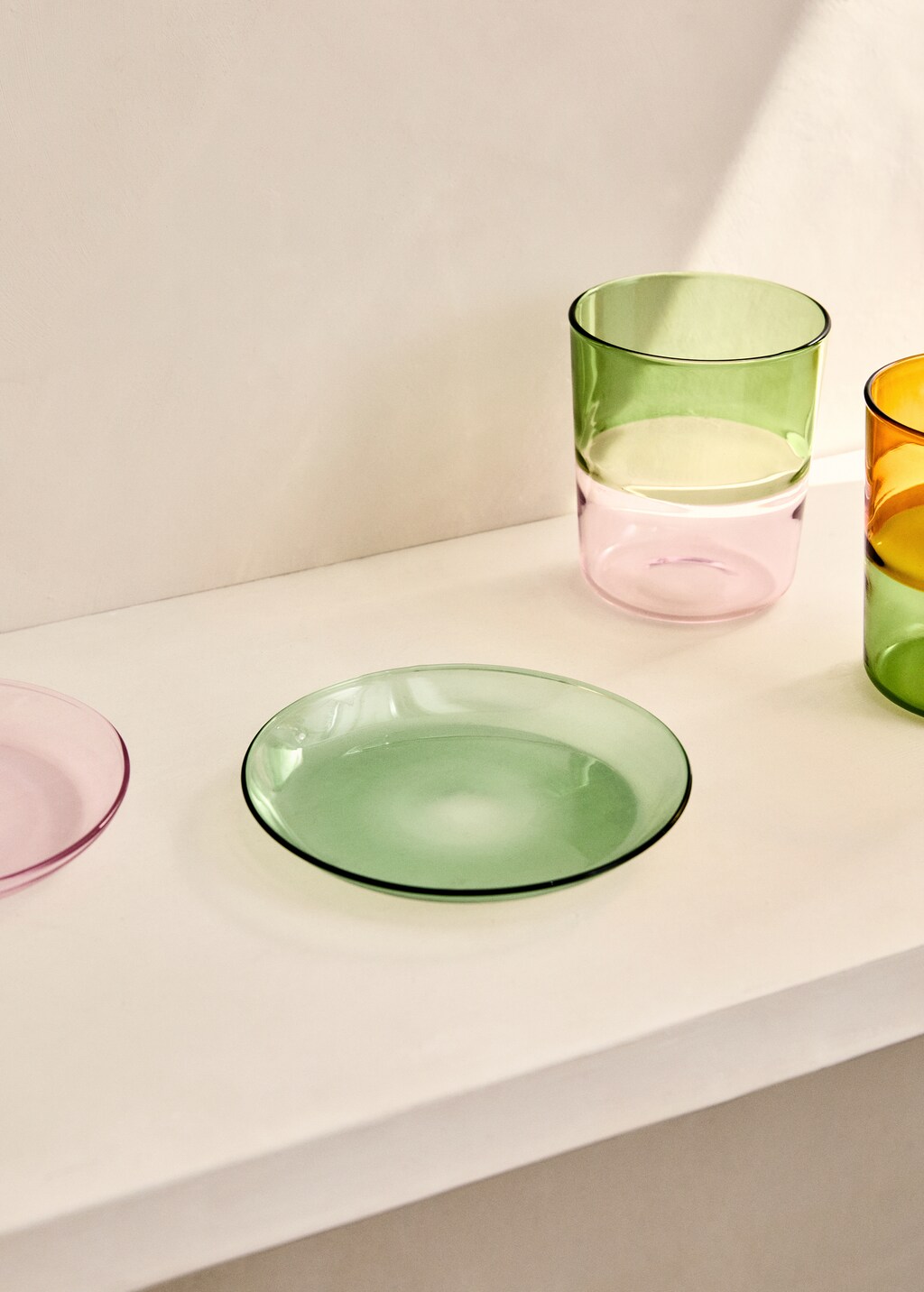 Borosilicate bread plate - Light Pink