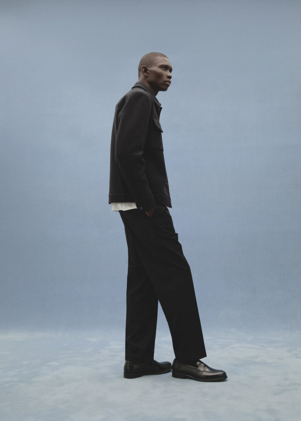 Regular-fit wool jacket - Charcoal