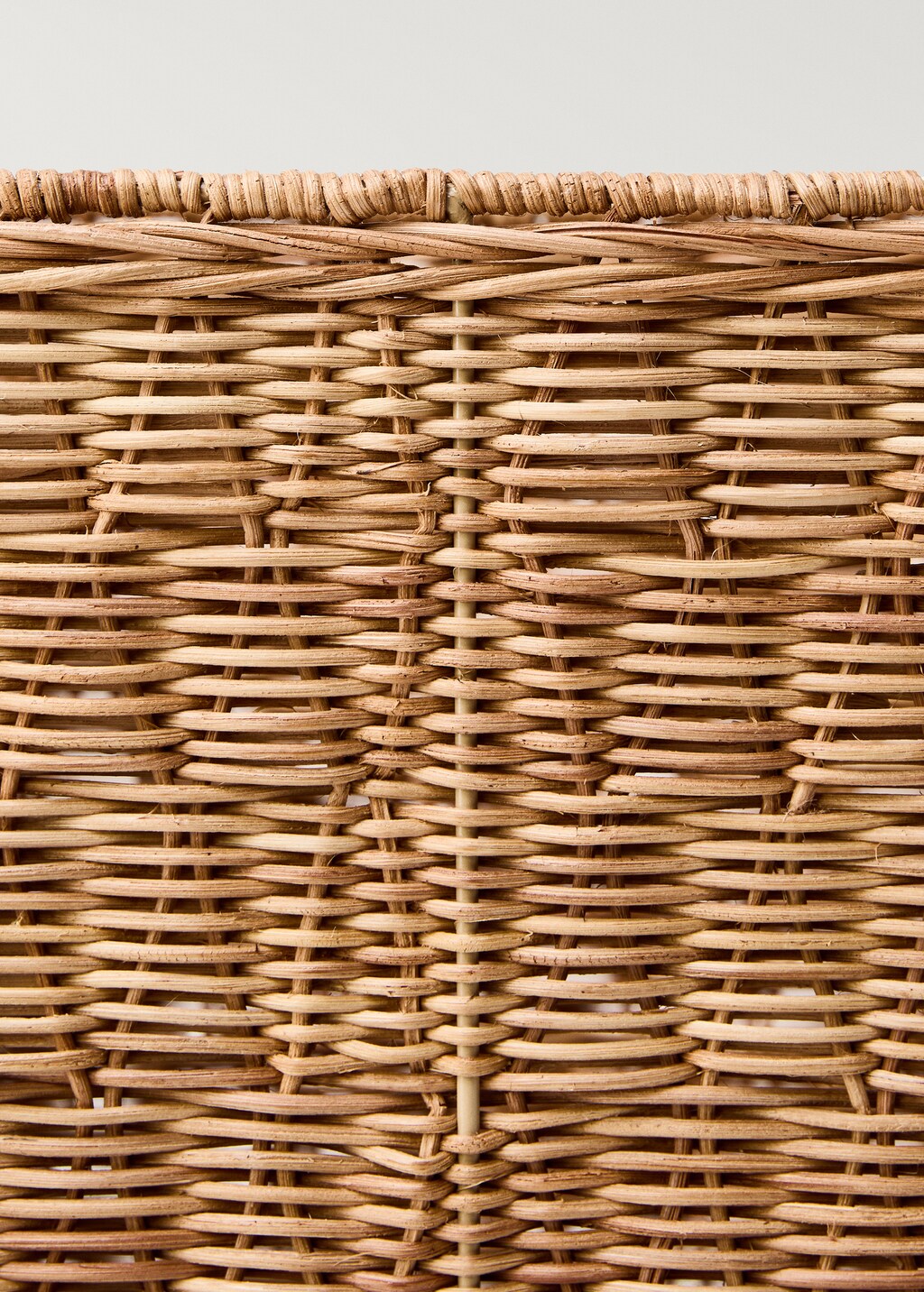 Medium square rattan basket - Brown