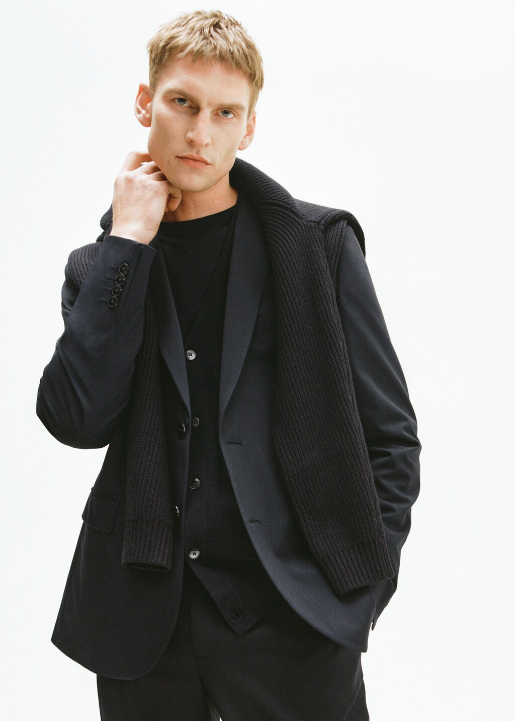 Super slim-fit suit jacket in stretch fabric - Grey