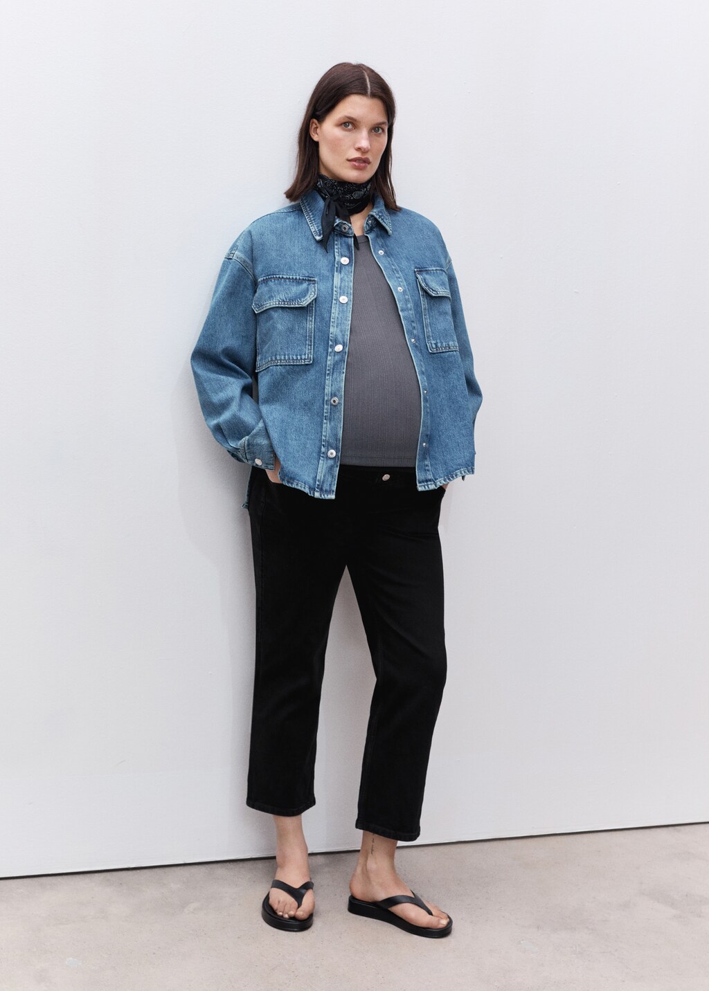 Maternity Straight Jeans - Medium Blue