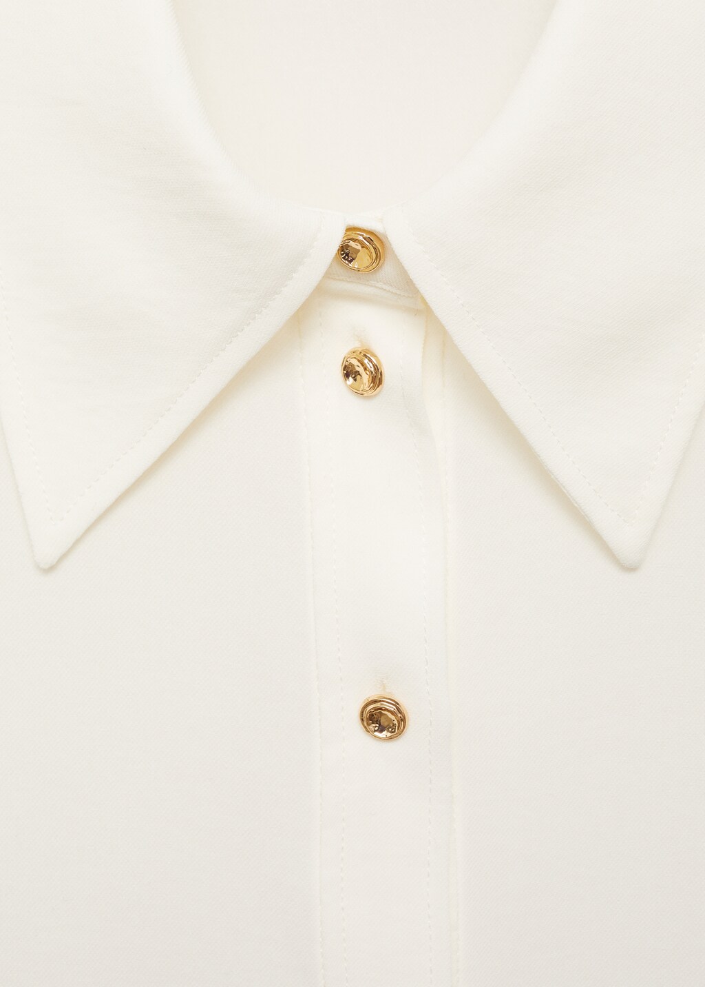 Buttoned flowy shirt - Off White