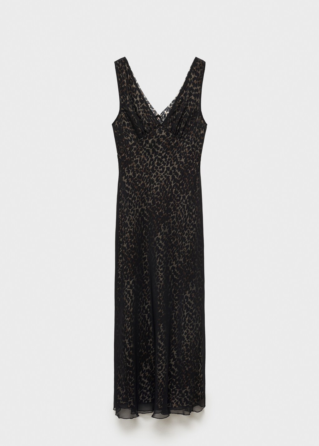 Leopard V-neck dress - Black