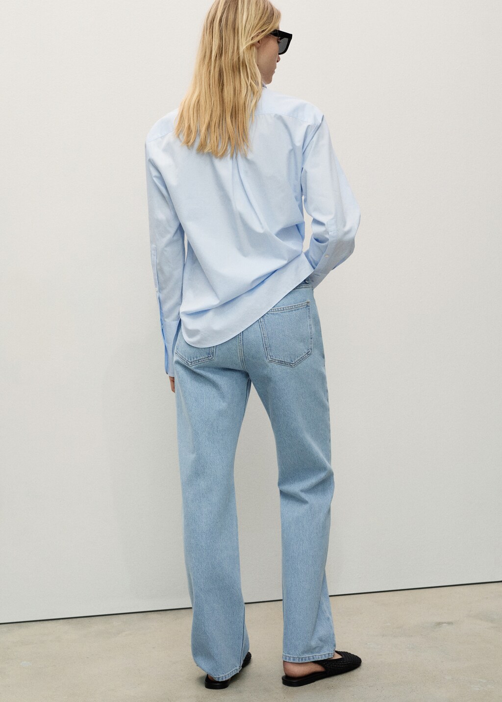 Matilda medium-rise straight-fit jeans - Black denim