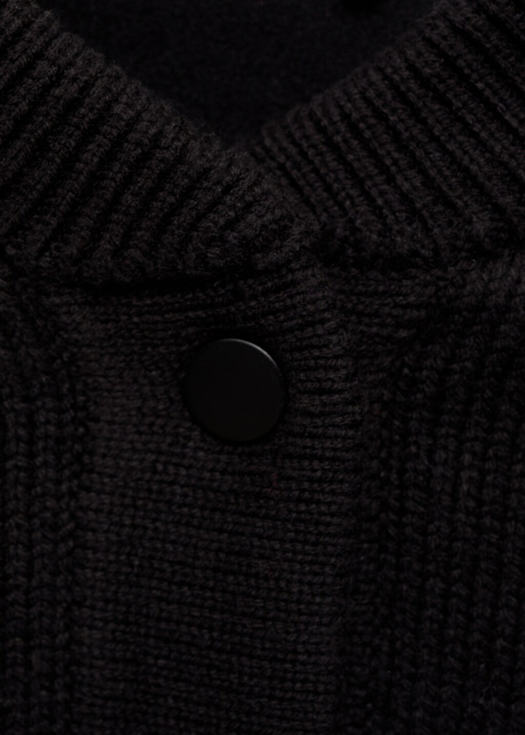 Knitted bomber jacket - Black