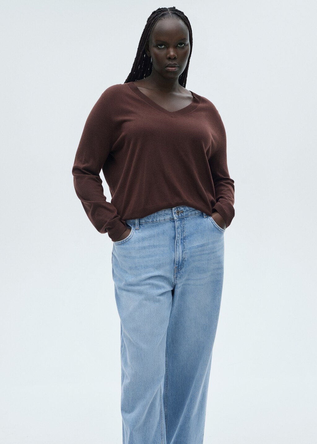 Danila wideleg rinse-wash jeans - Open Blue