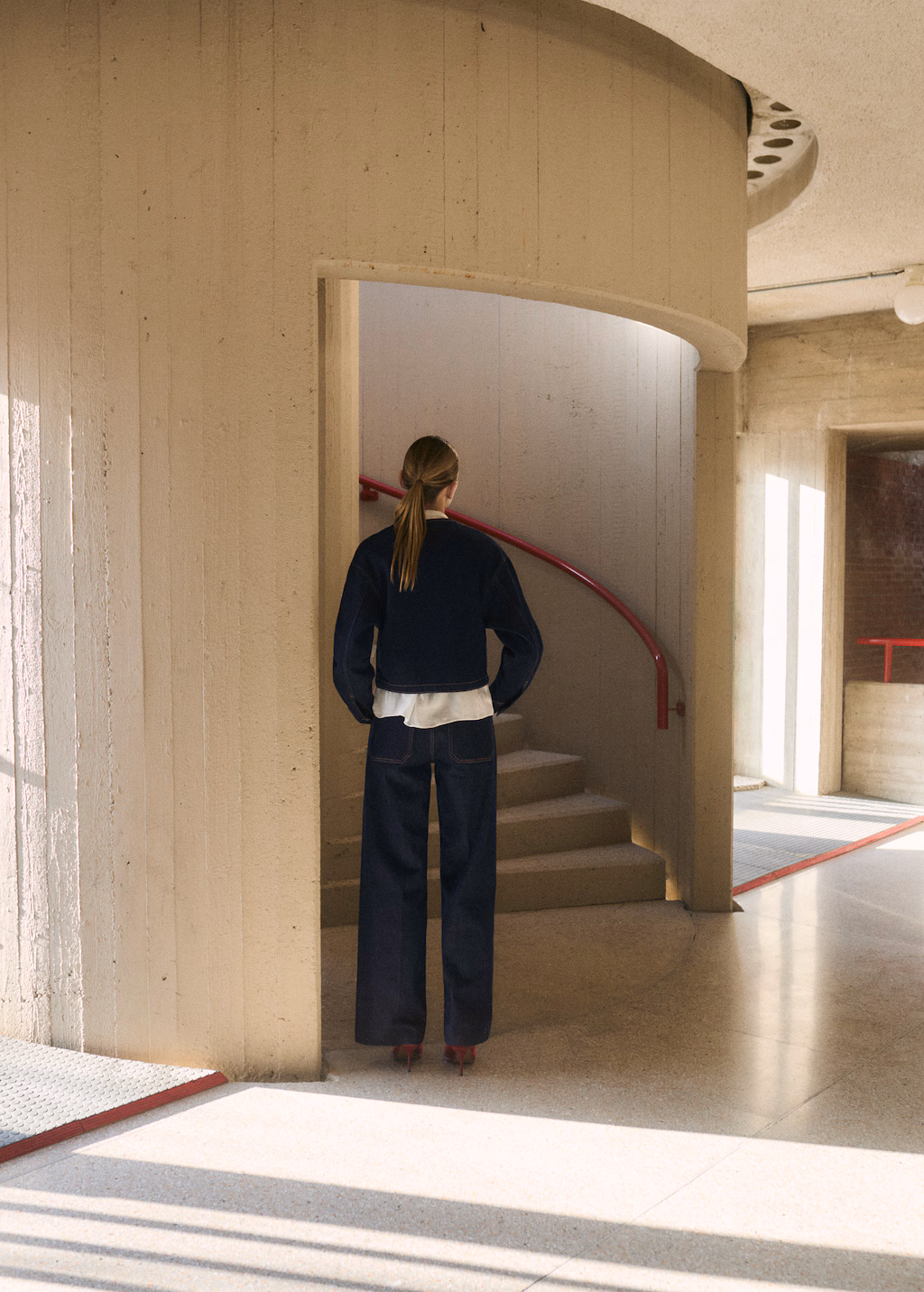 Rinse-wash denim jacket - Open Blue