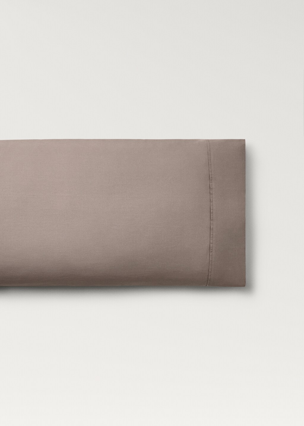300-thread count cotton percale pillowcase, 45x110 cm - Light/Pastel Grey