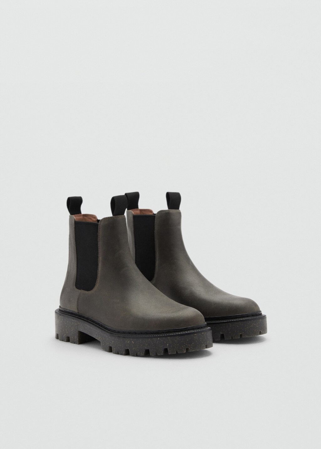 Leather chelsea boots - Grey
