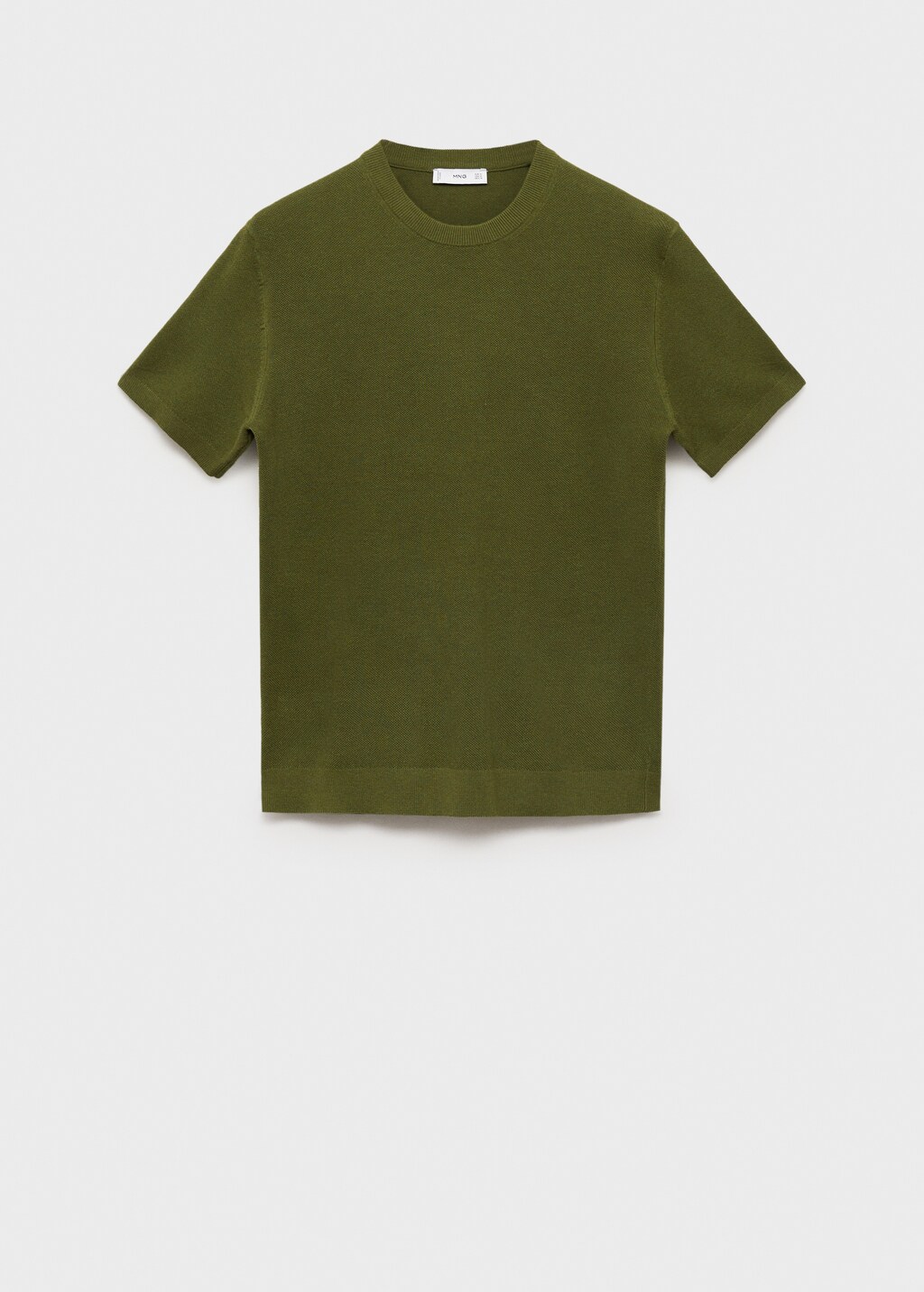 Cotton fine-knit t-shirt - Black