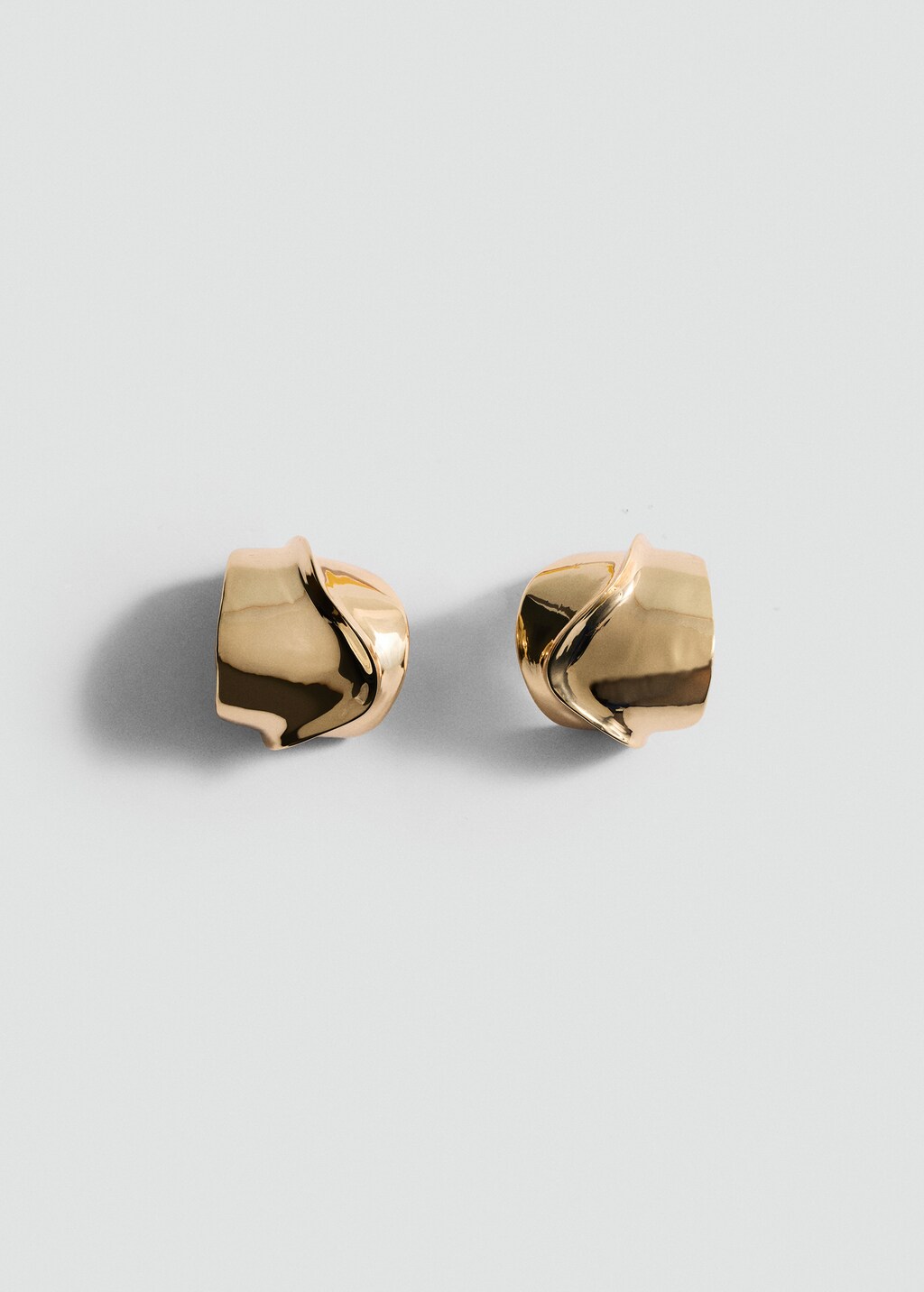 Volume relief earrings - Gold