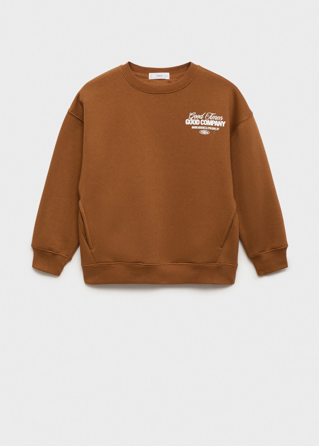 Message pattern sweatshirt - Caramel
