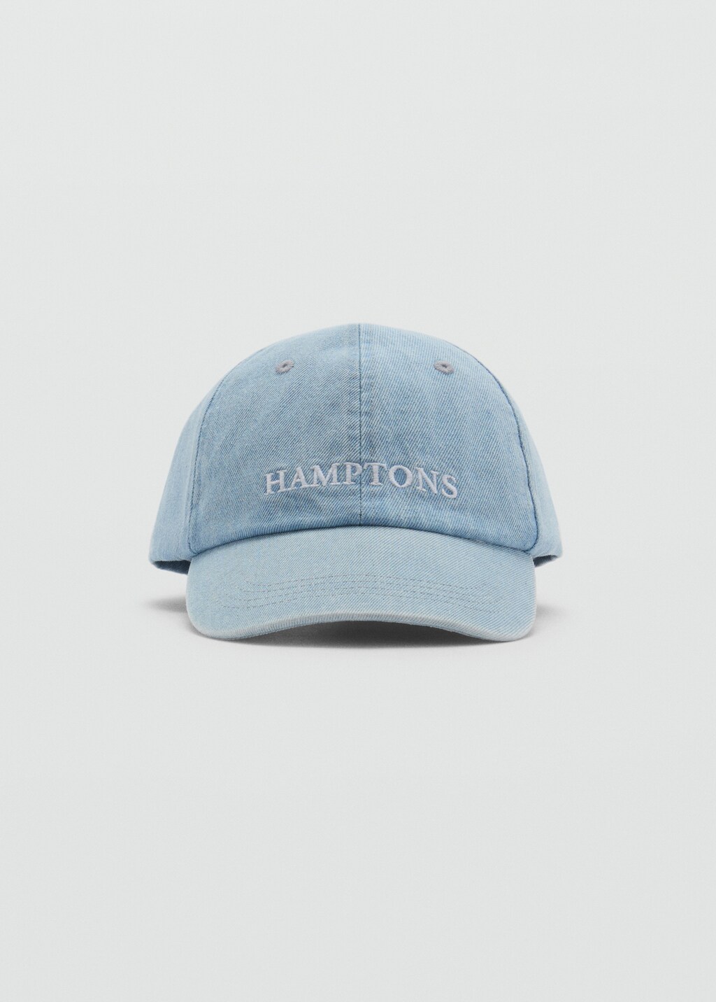 Denim cap with message - Light Blue