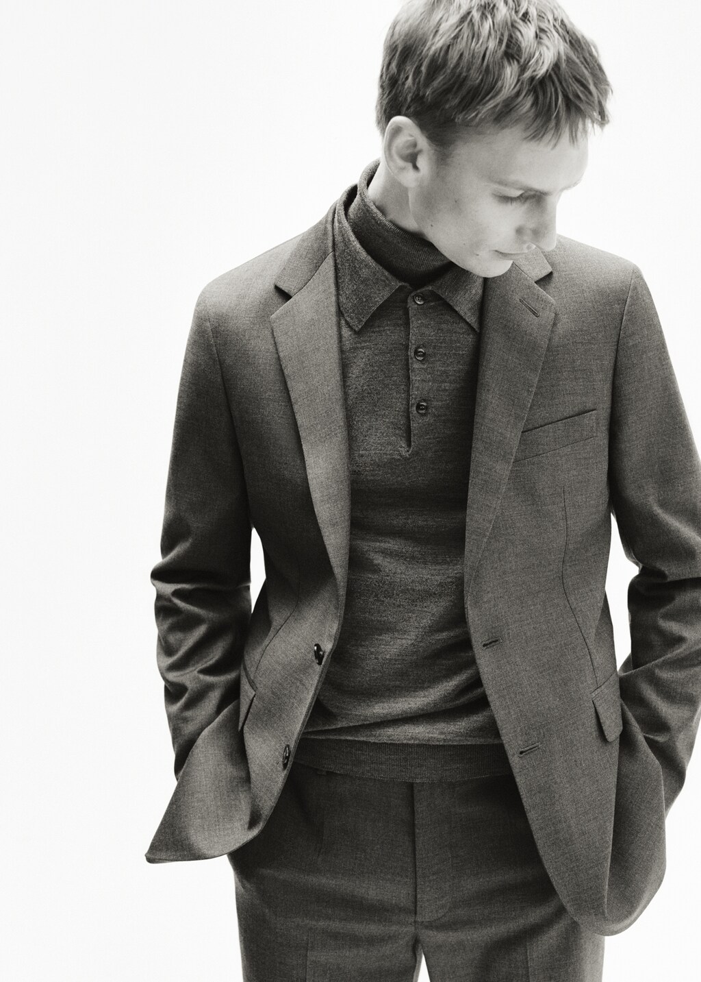 Milan slim-fit suit jacket - Dark Navy