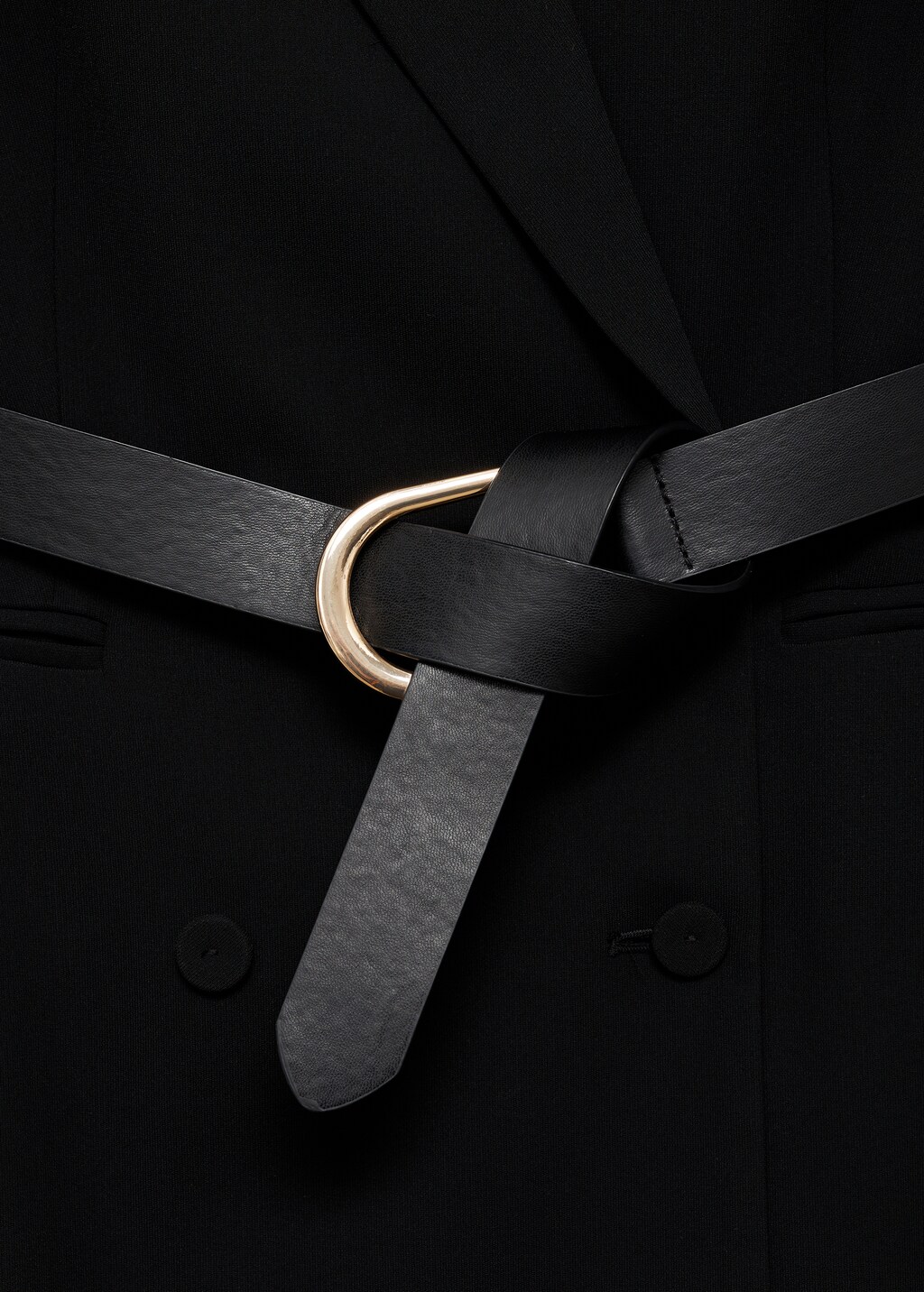 Belted blazer dress - Black