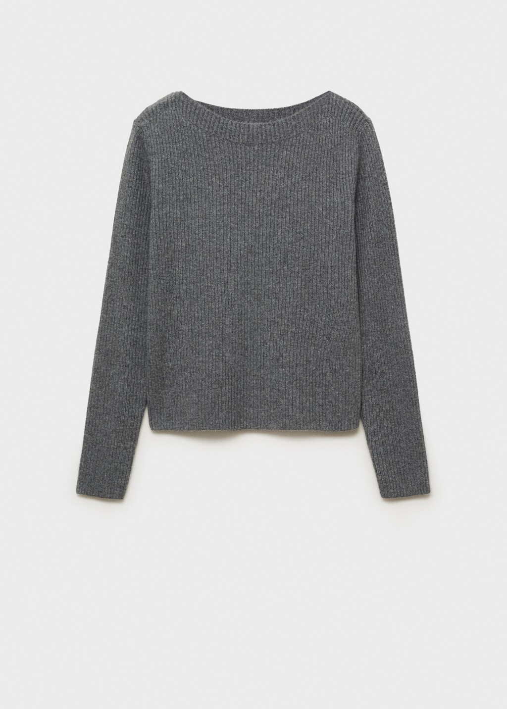 Boat neck ribbed sweater - Sky Blue