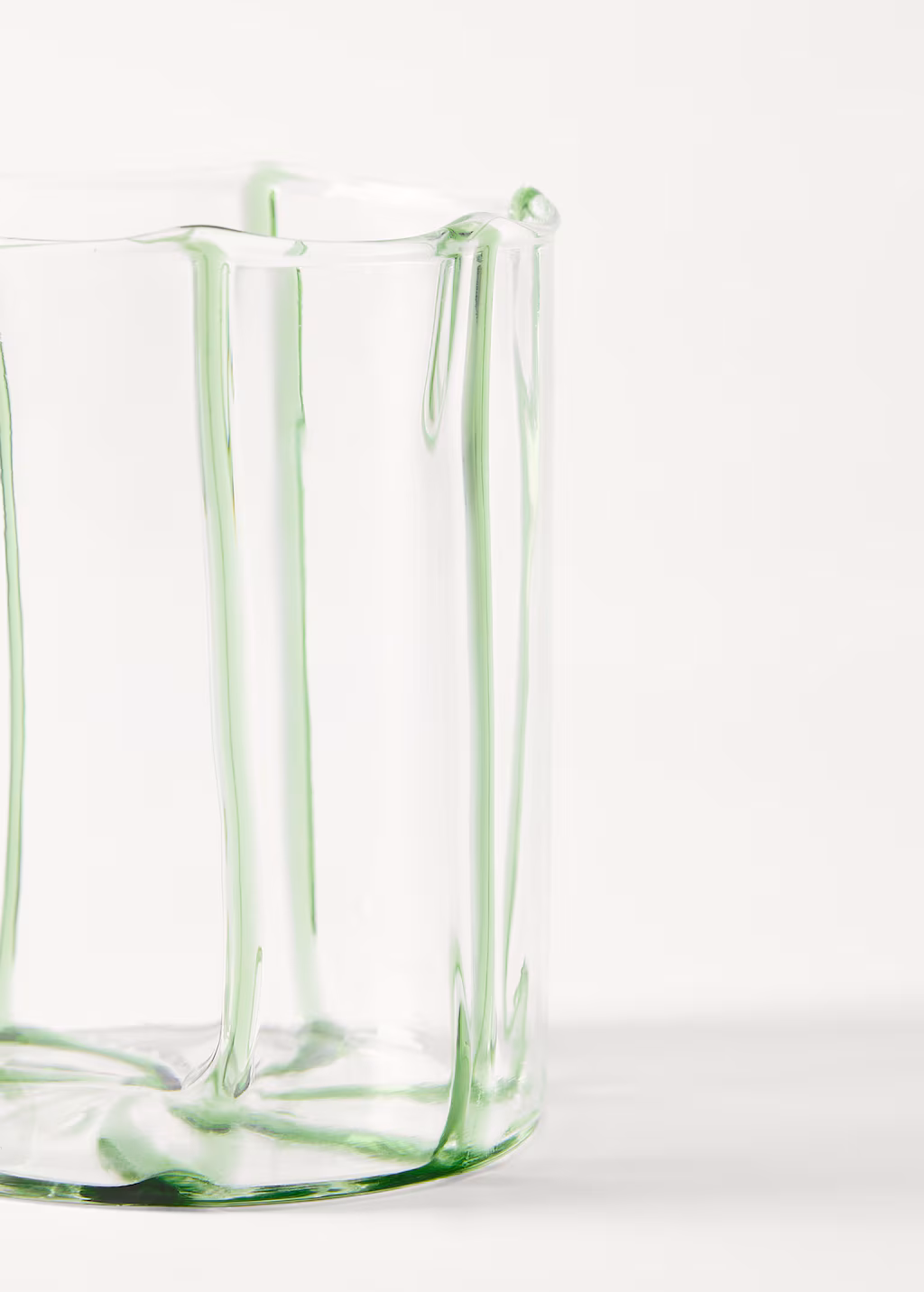 Borosilicate glass with coloured lines - Blue