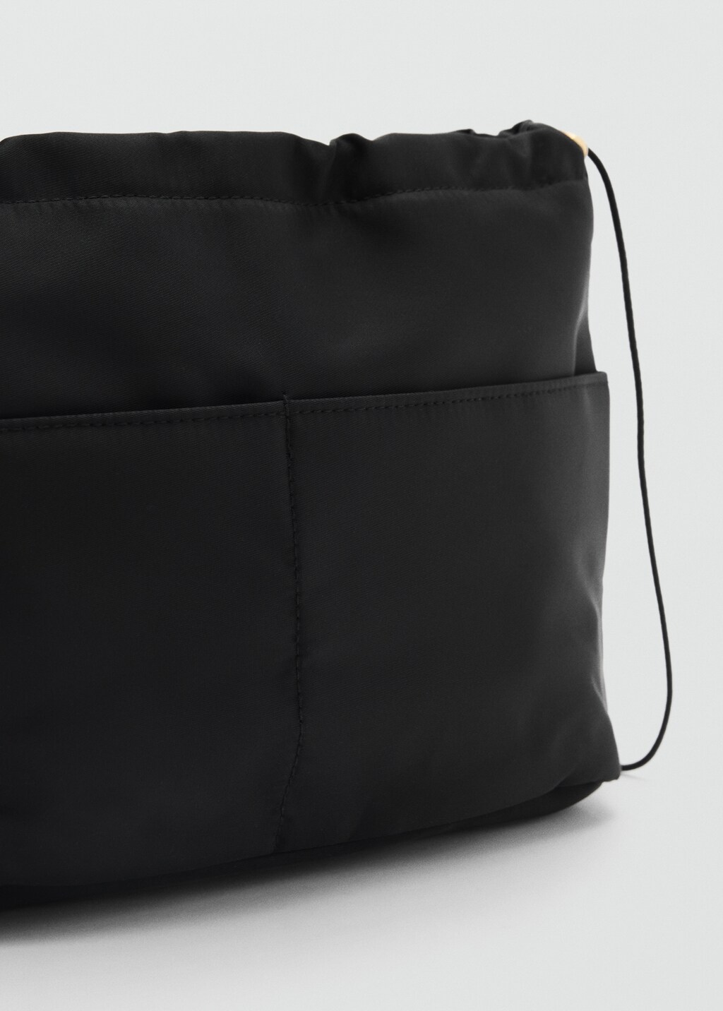 Nylon toiletry bag with pockets - Black