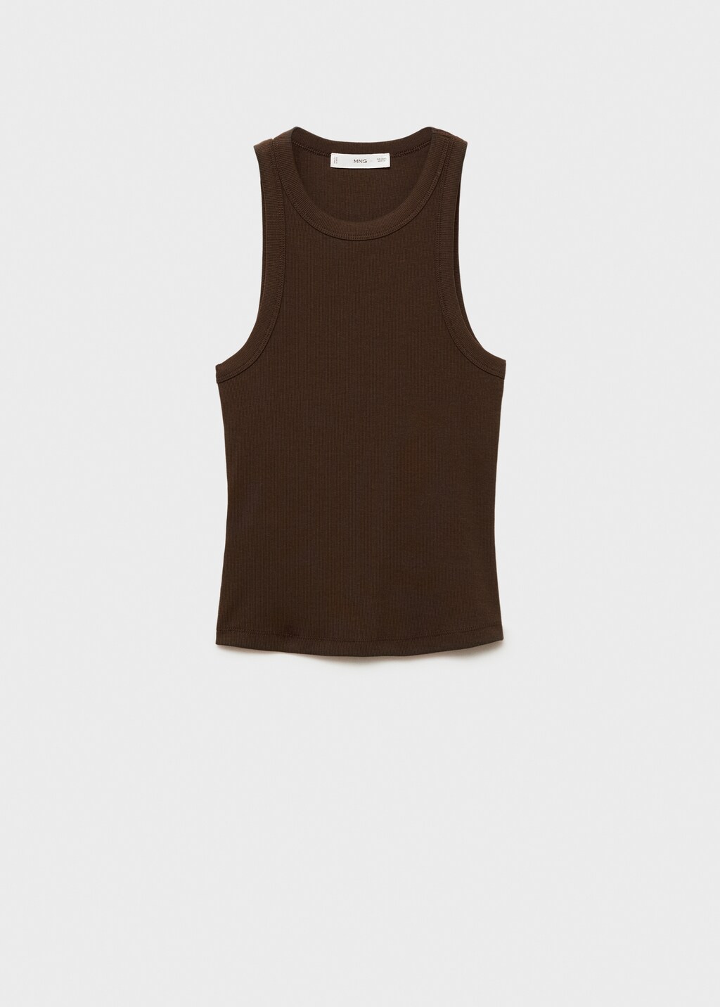 Ribbed cotton-blend top - Vanilla