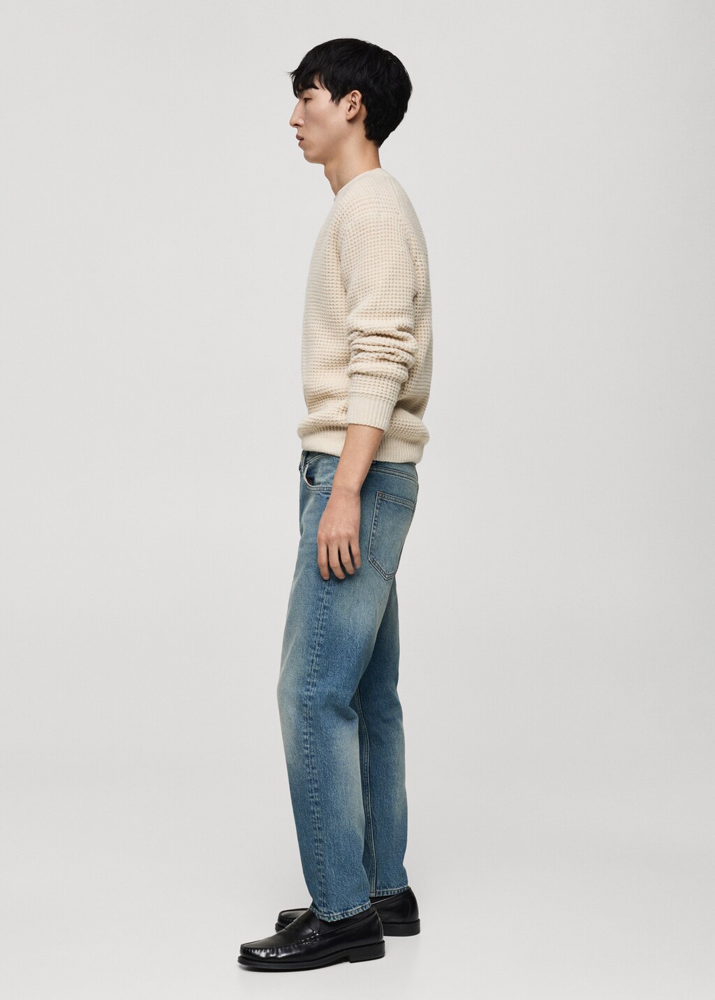 Ben tapered cropped jeans - Medium Brown