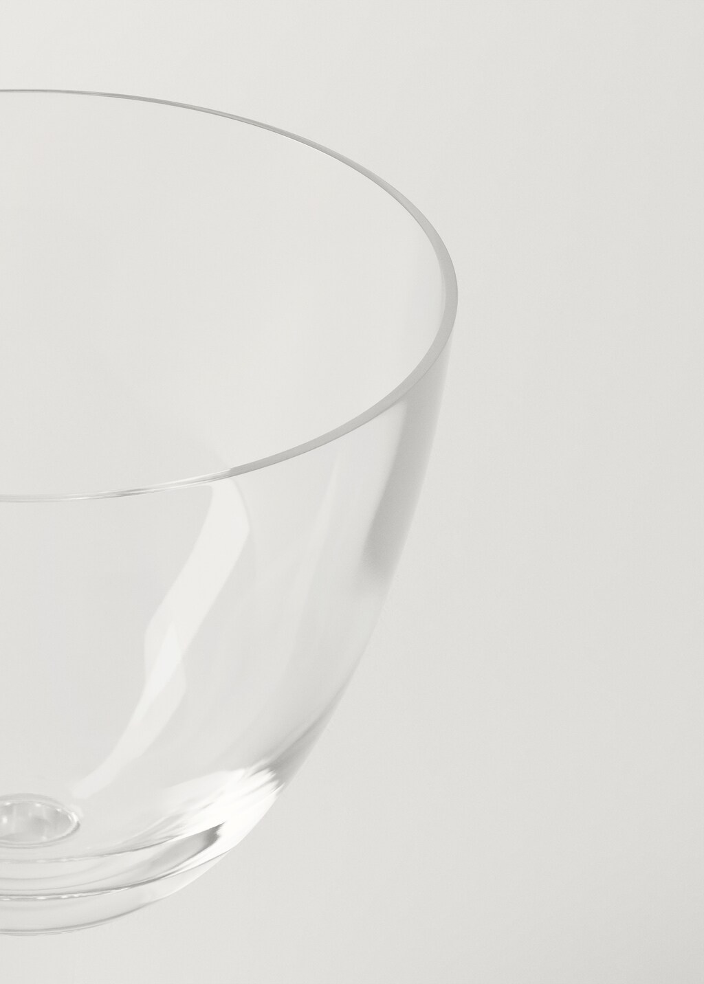 Low hand-blown stem glass - Ice Grey
