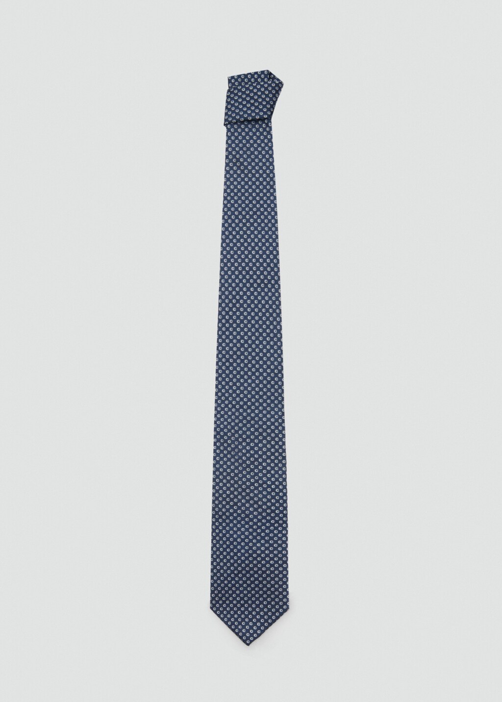 Geometric patterned silk tie - Khaki