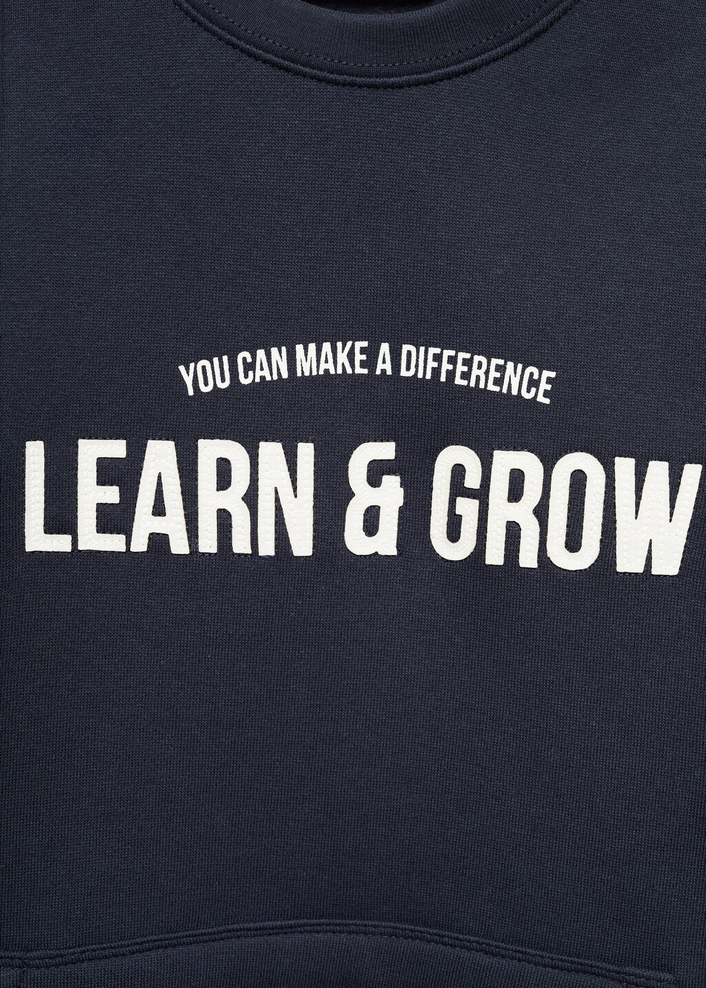 Sweatshirt with printed lettering - Dark Navy