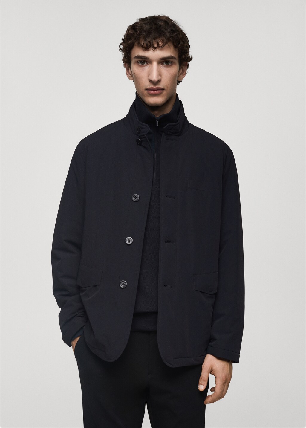 Waterproof jacket with Thermore® padding - Dark Navy