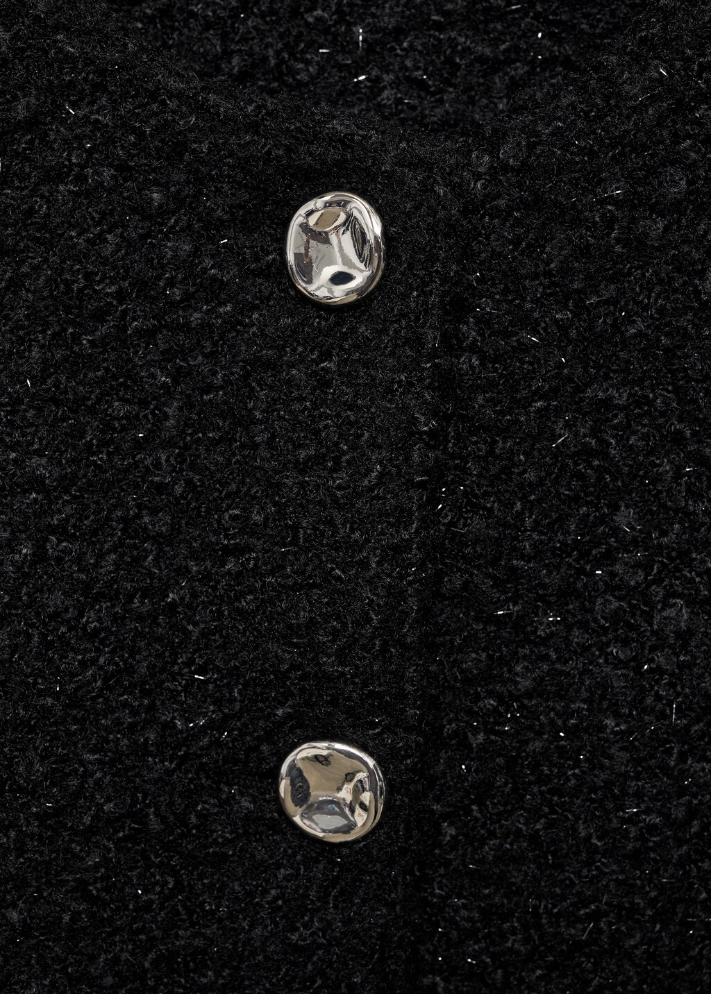 Shiny bouclé jacket - Black