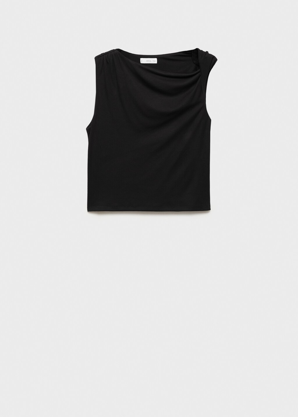Shoulder detail T-shirt - Black