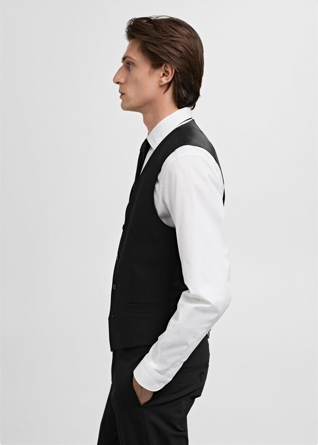 Paris super slim-fit suit waistcoat - Ink Blue