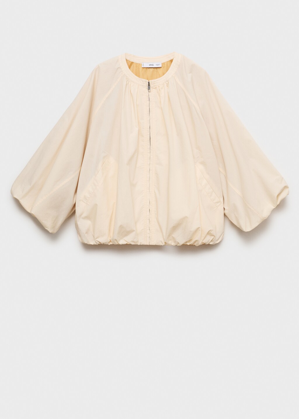 Cotton puffer jacket - Ecru