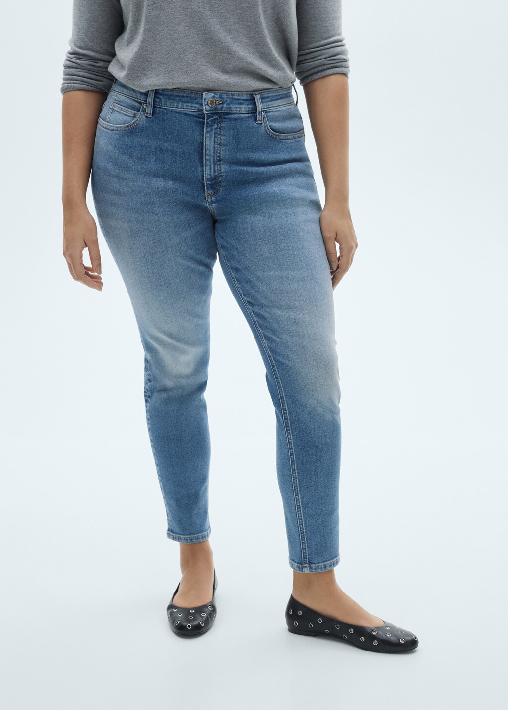 Mid-rise skinny jeans - Dark Blue