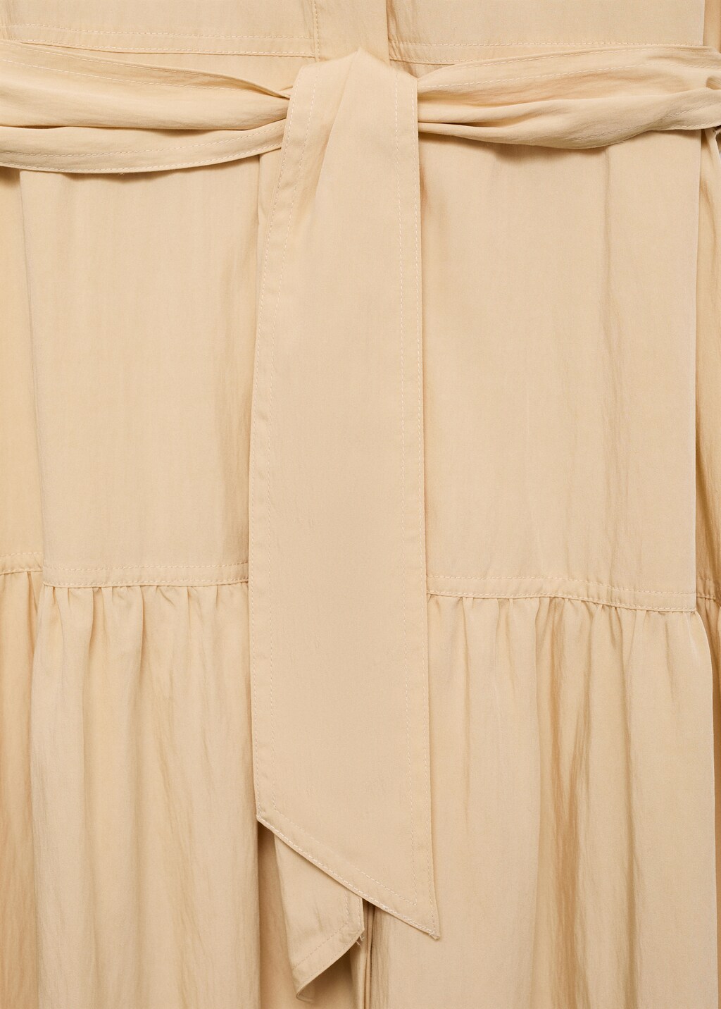 Knot detail shirt dress - Ecru