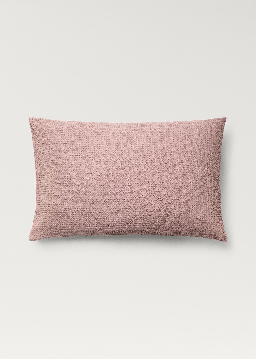 Cotton percale waffle pillowcase, 50x75 cm - Aqua Green