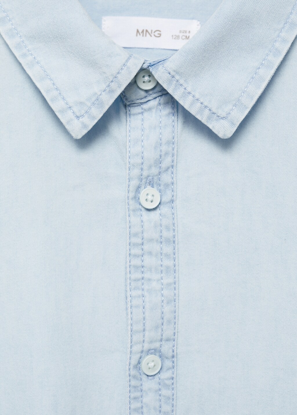 Slim-fit denim shirt - Light Blue
