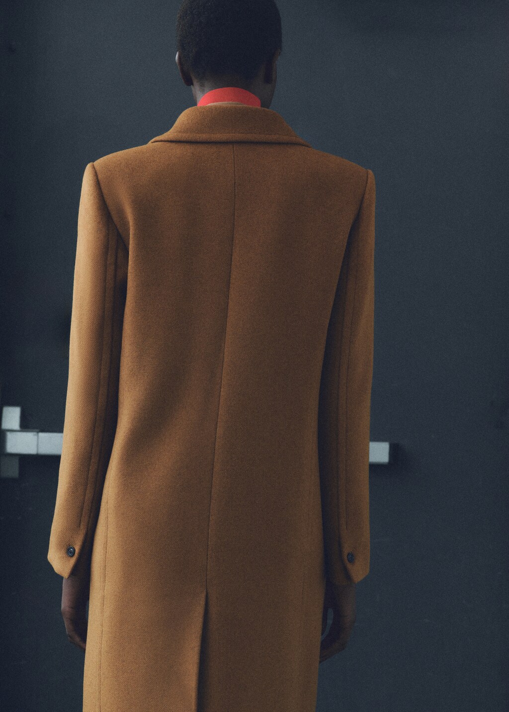 Lapels wool coat - Black