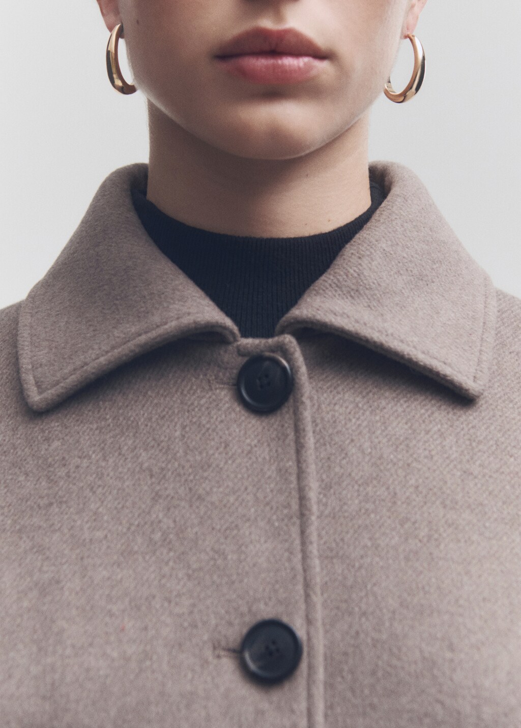 Thin oval hoop earrings - Silver