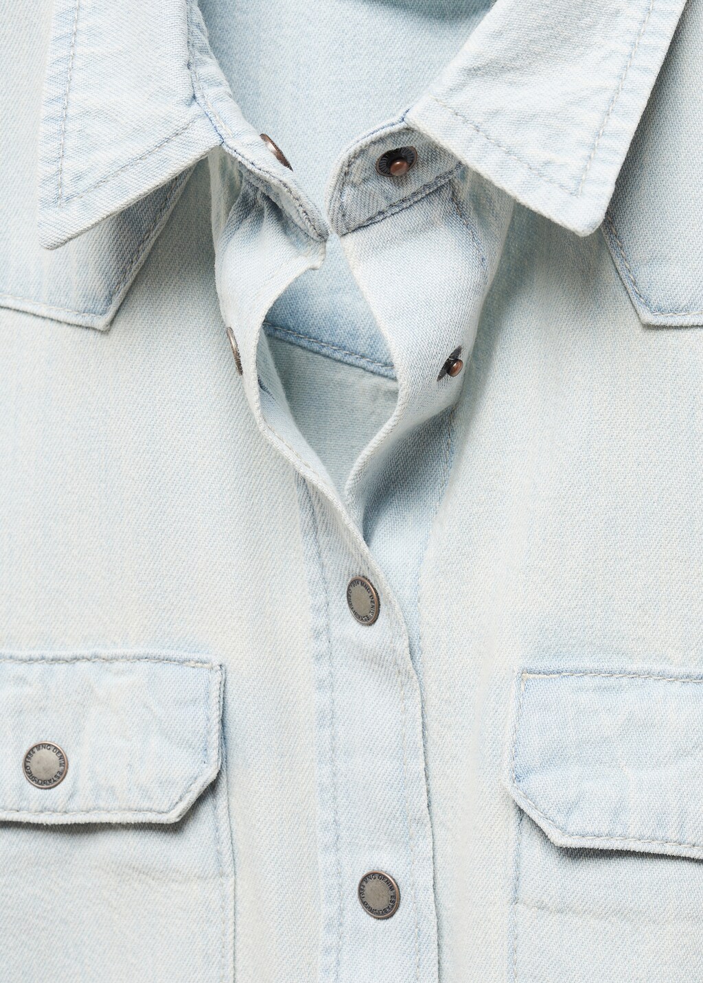 Chest-pocket denim shirt - Medium Blue