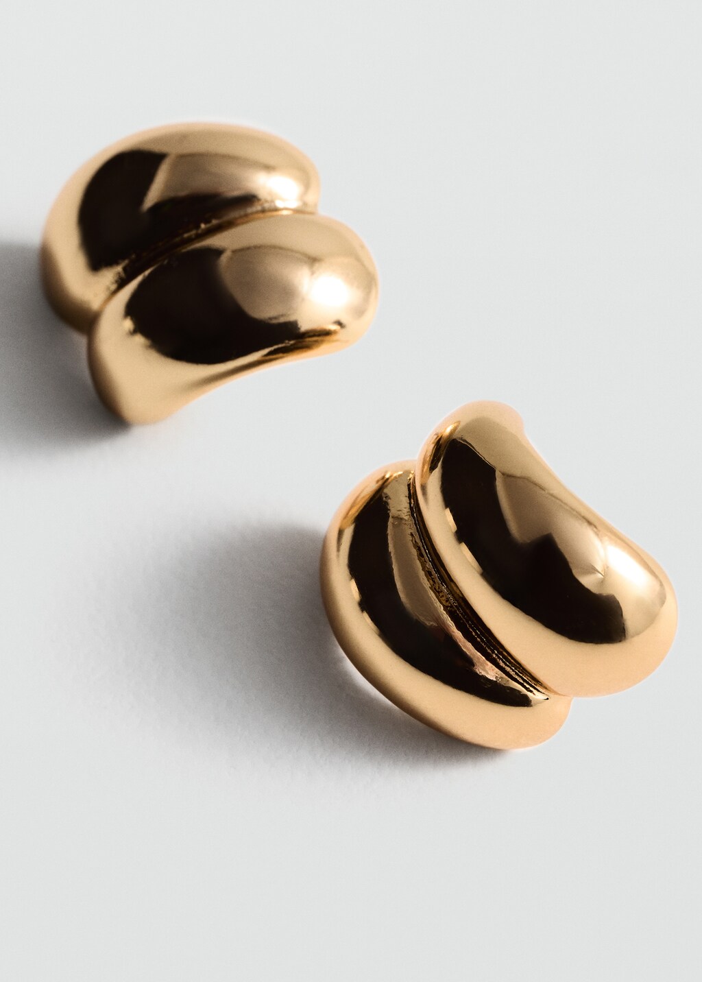 Double hoop earrings - Gold