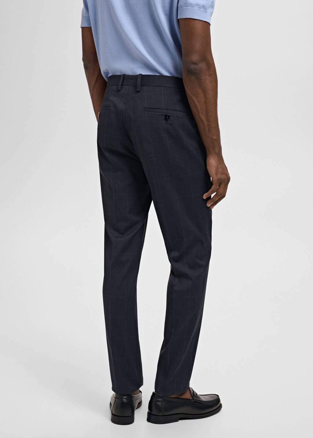 Stretch fabric super slim-fit suit trousers - Sky Blue