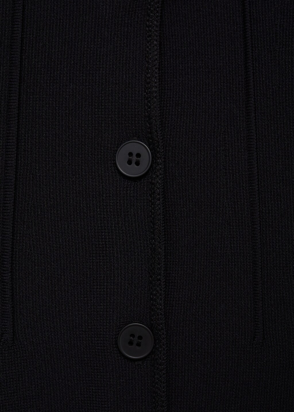 Knitted jacket with lapel collar - Black